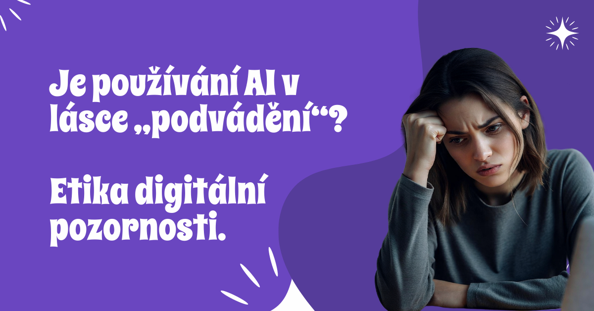 Ilustrace propojení umělé inteligence a lidských emocí ve vztazích