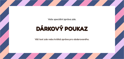 Šablona dárkového poukazu – Univerzální (pruhy, pastelové, jednoduchý)