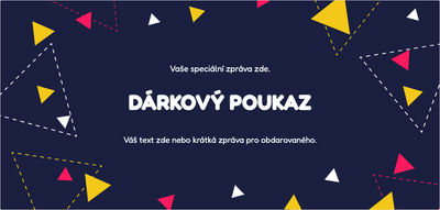 Šablona dárkového poukazu – Oslavy a příležitosti (konfety, párty, oslava)