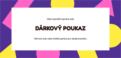 Šablona dárkového poukazu – Univerzální (geometrický, barevný, moderní)
