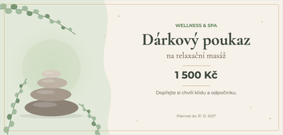 Vytvořte si vlastní vánoční dárkový poukaz – Masáž nebo wellness