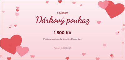 Šablona dárkového poukazu – Pro zamilované (valentýn, láska, srdce, zamilovaní)