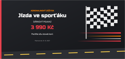 Vytvořte si vlastní narozeninový poukaz – Jízda ve sporťáku
