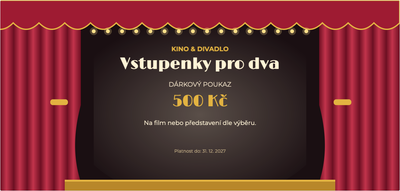 Šablona dárkového poukazu – Zážitky (kino, divadlo, vstupenky, film)