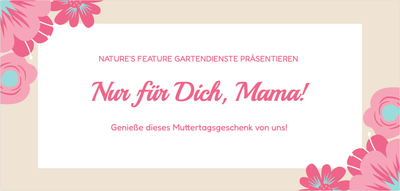 Gutscheinvorlage – Feiertage (muttertag, mama, blumen)