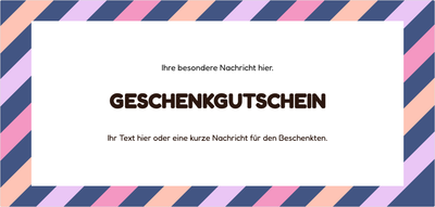 Gutscheinvorlage – Universell (streifen, pastell, schlicht)