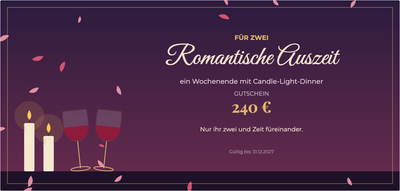 Gutscheinvorlage – Für Verliebte (romantisch, auszeit, für, zwei)