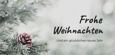 Gutscheinvorlage – Weihnachten & Winter (weihnachten, tannenzweig, zapfen, neujahr)