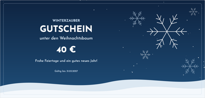 Gutscheinvorlage – Weihnachten & Winter (winter, weihnachten, schnee, schneeflocken)