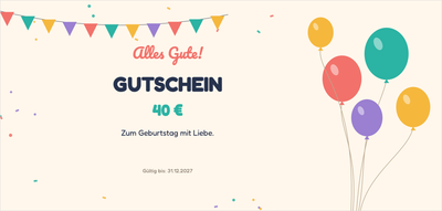 Gutscheinvorlage – Feiern & Anlässe (geburtstag, ballons, feier, party)