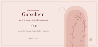 Gutscheinvorlage – Wellness & Beauty (kosmetik, beauty, salon, behandlung)