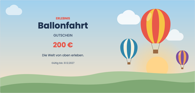 Erstellen Sie einen eigenen Geburtstagsgutschein – Ballonfahrt