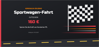 Erstellen Sie einen eigenen Geburtstagsgutschein – Sportwagen-Fahrt