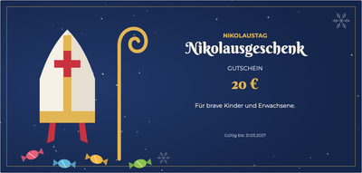 Gutscheinvorlage – Weihnachten & Winter (nikolaus, geschenke, süßigkeiten)