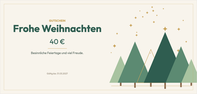 Gutscheinvorlage – Weihnachten & Winter (weihnachten, modern, minimalistisch, bäume)