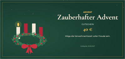 Gutscheinvorlage – Weihnachten & Winter (advent, adventskranz, kerzen)