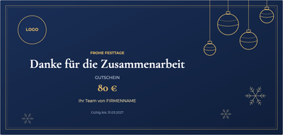 Gutscheinvorlage – Weihnachten & Winter (firmen, weihnachten, dank, kunden)