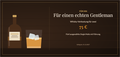 Gutscheinvorlage – Essen & Trinken (für, ihn, whisky, verkostung)