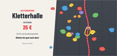 Gutscheinvorlage – Sport & Outdoor (klettern, kletterhalle, bouldern)