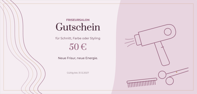 Gutscheinvorlage – Wellness & Beauty (friseur, frisur, haarschnitt, haare)