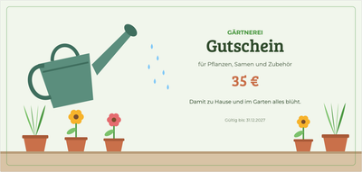 Gutscheinvorlage – Geschäfte & Services (gärtnerei, pflanzen, garten)