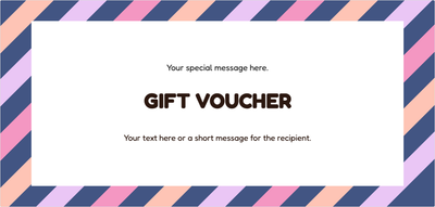 Gift voucher template – Universal (stripes, pastel, simple)