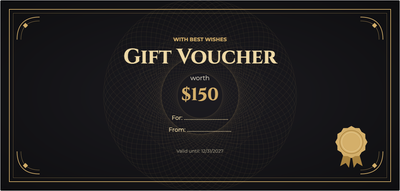 Gift voucher template – Universal (elegant, universal, gold, black)