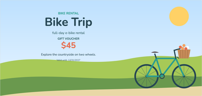 Gift voucher template – Sport & outdoors (bike, cycling, bike, rental)