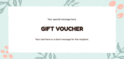 Gift voucher template – Universal (flowers, soft, pastel)