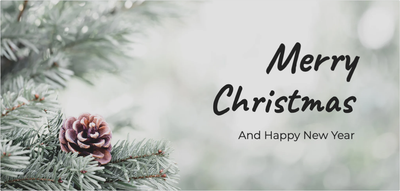 Gift voucher template – Christmas & winter (christmas, pine, cone, new)