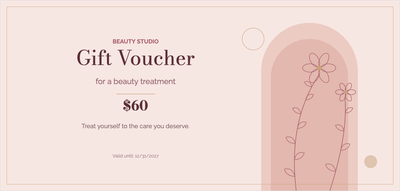Gift voucher template – Wellness & beauty (beauty, salon, treatment, skincare)