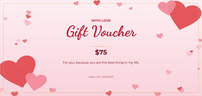Gift voucher template – For couples (valentine, love, hearts, couple)