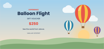Make your own birthday voucher – Balloon flight