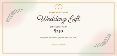Gift voucher template – For couples (wedding, newlyweds, wedding, gift)