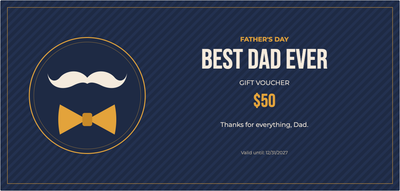 Gift voucher template – Holidays (fathers, day, dad)