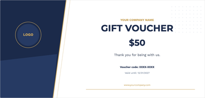 Gift voucher template – For business (business, company, logo, code)