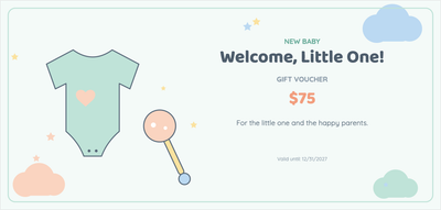 Gift voucher template – Celebrations (baby, newborn, birth)
