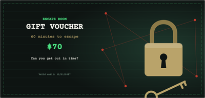 Gift voucher template – Experiences (escape, room, puzzle, game)