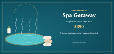 Gift voucher template – Wellness & beauty (spa, wellness, hotel, getaway)