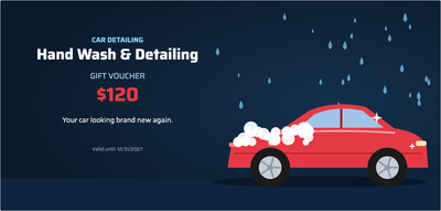 Gift voucher template – Shops & services (car, wash, detailing)