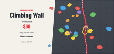 Gift voucher template – Sport & outdoors (climbing, wall, bouldering)