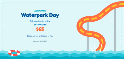 Gift voucher template – For kids (waterpark, pool, slide, water)
