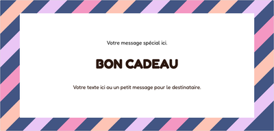 Modèle de bon cadeau – Universel (rayures, pastel, simple)