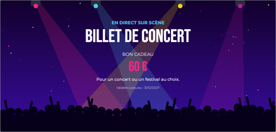 Créez votre propre bon cadeau de Noël – Places de concert
