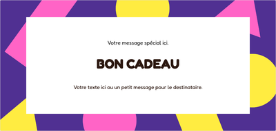 Modèle de bon cadeau – Universel (géométrique, coloré, moderne)