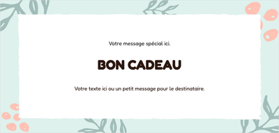 Modèle de bon cadeau – Universel (fleurs, doux, pastel)