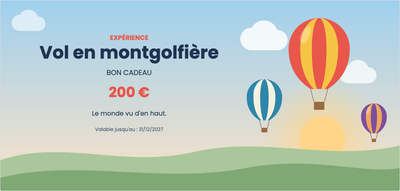 Créez votre propre bon cadeau d’anniversaire – Vol en montgolfière