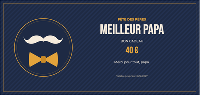 Modèle de bon cadeau – Fêtes (fête, des, pères, papa)