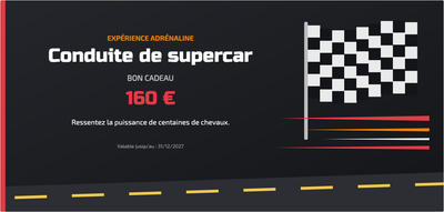 Créez votre propre bon cadeau d’anniversaire – Conduite de supercar