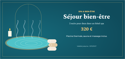 Modèle de bon cadeau – Bien-être & beauté (spa, bien-être, hôtel, séjour)